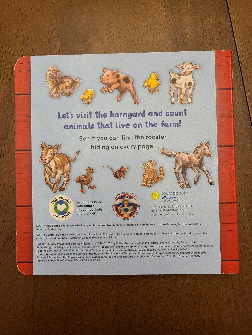 Over on the Farm Children's Board Book - Marianne Berkes Like New